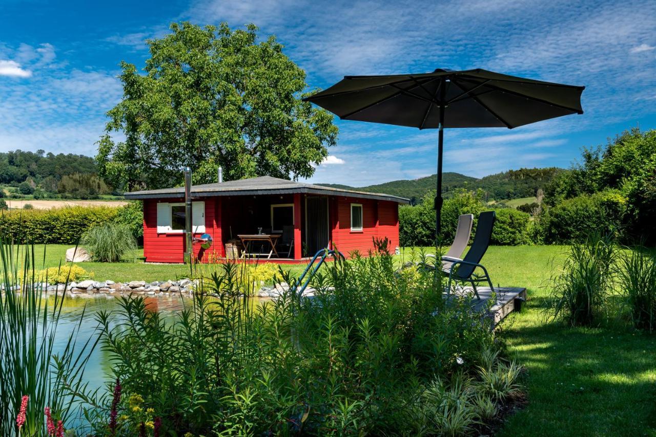 Romantic Wooden Lodge,Sauna,Schwimmteich,Alleinstehend,Absolut Ruhig Hessisch Oldendorf Dış mekan fotoğraf